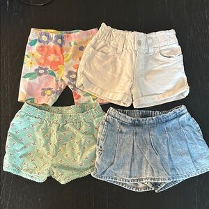 Carter's + Cat & Jack Floral, Cream, Mint, and Denim Shorts Set